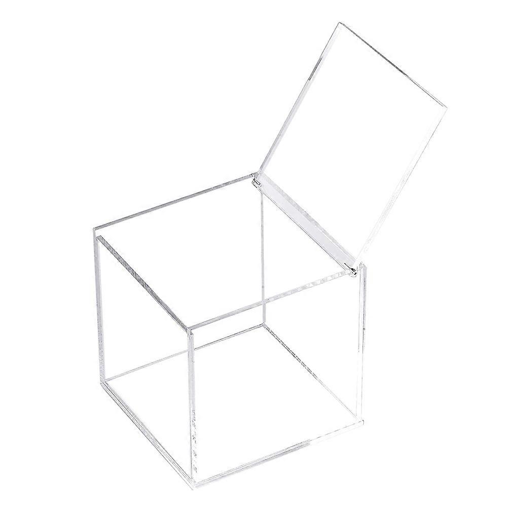 Acrylic Coffee Pod Holder with Lid Square Desktop Storage Box with Polished Edges for Tea Bags, Coffee & Small Items Ideal for Home, Coffee Shops,
