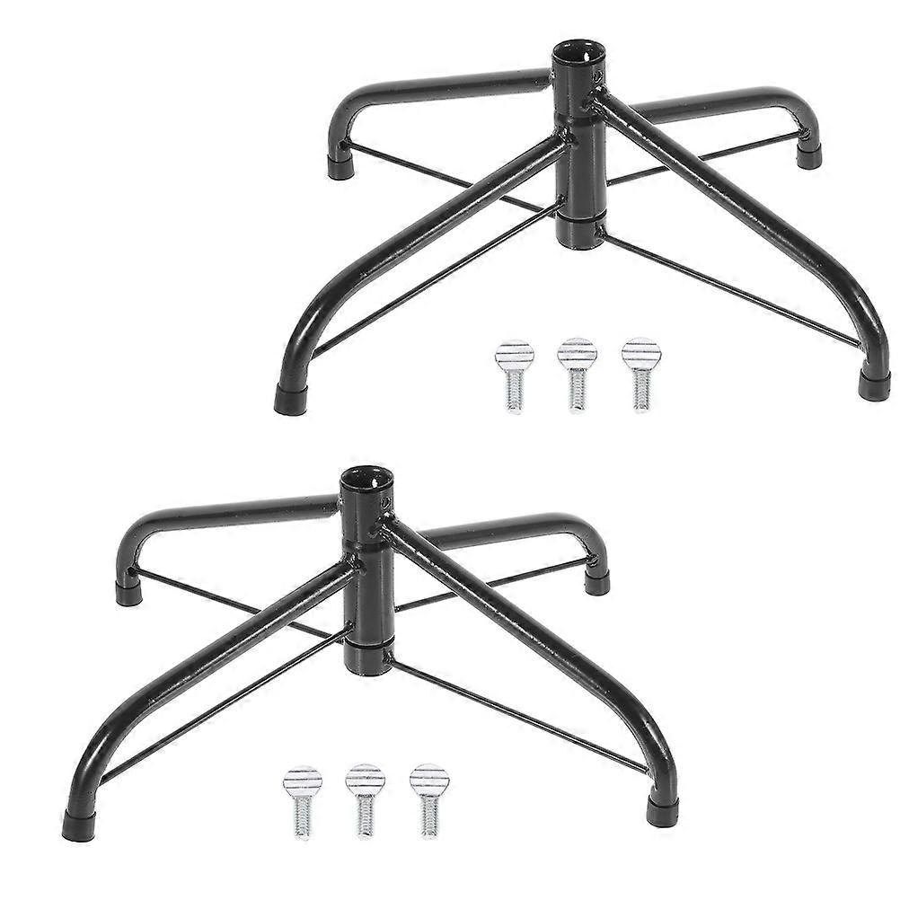 Artificial Tree Holder Small Tree Stand Dark Green 35.00X35.00X12.60CM Tree Fixation 2Pcs