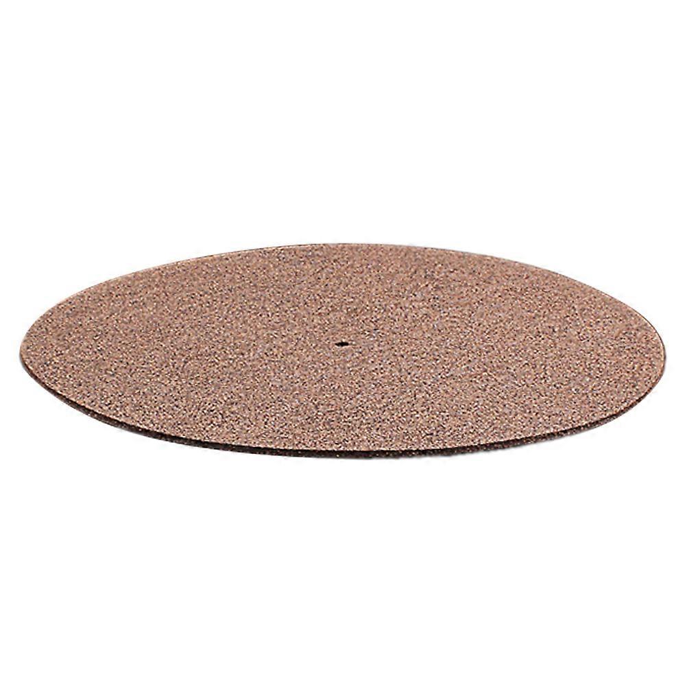 Turntable Platter Mat with Premium Cork Material for Vinyl Records in Coffee Color Fits All