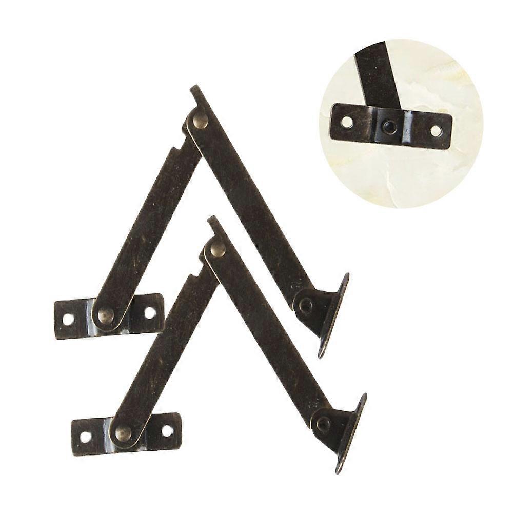 Support Hinge Wooden Tripod Support Antique Hinge Home Decorative Iron 2Pcs