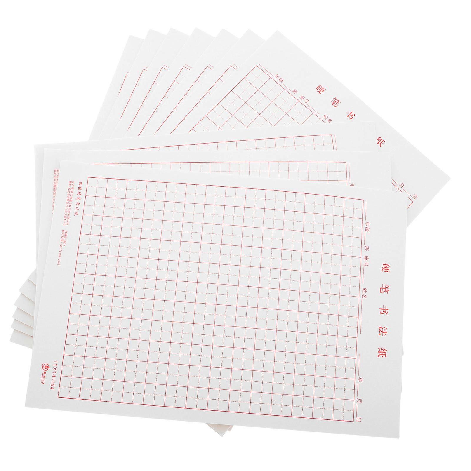 Chinese Calligraphy Practice Paper Sheets   Hard Pen Workbook with Precision Grid for Students & Beginners, Smooth Ink Absorption for Home & School