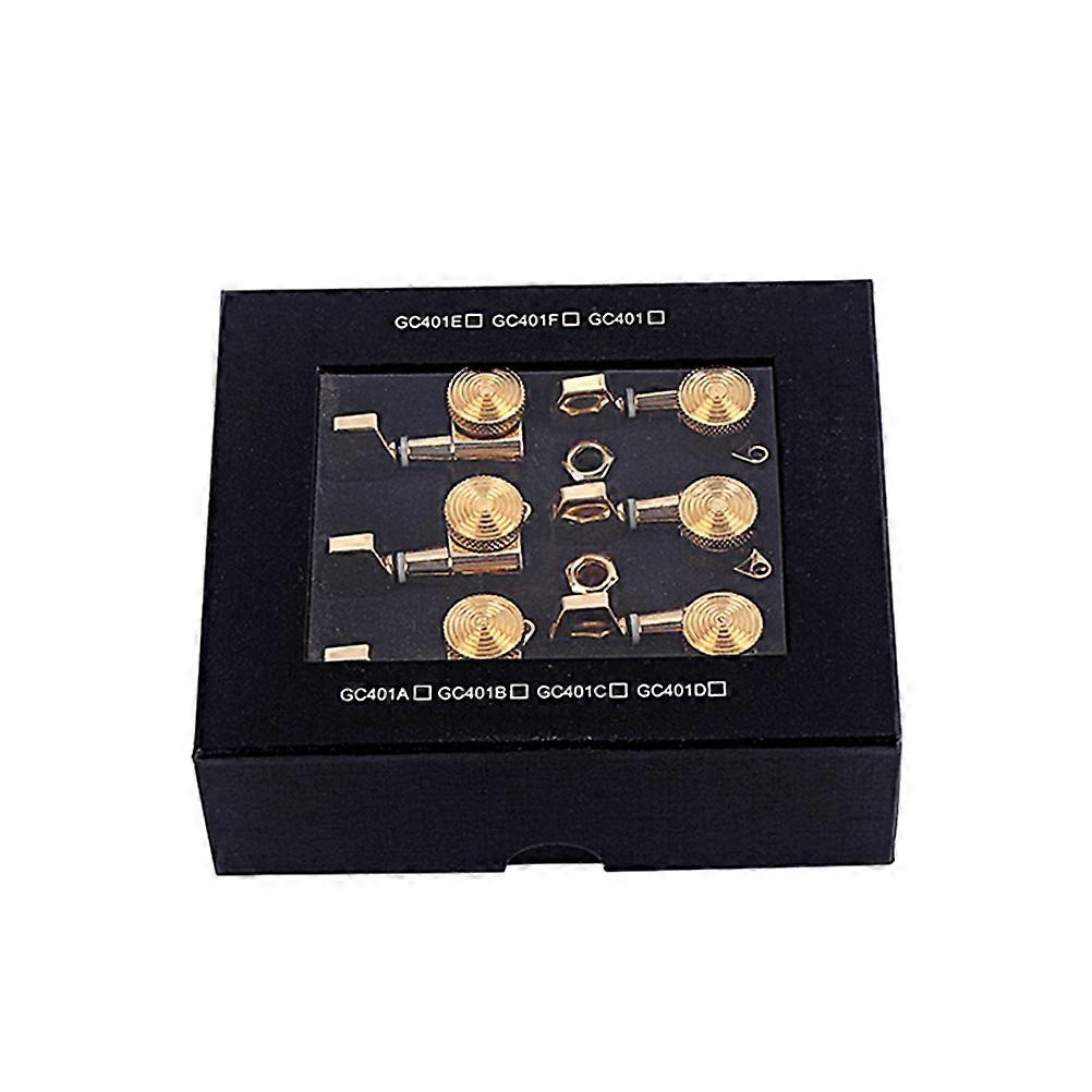Classical Guitar Machine Heads Tuning Pegs Big Square Head For Electric Guitar Bass Gc401k Golden 2.4X2.2X2.1Cm Fix Strings 6 Sets