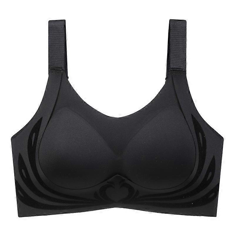 Women's Large Size Seamless Underwear Large Chest Gathered Without Steel Ring Anti-sagging Thin Full Cup Bra