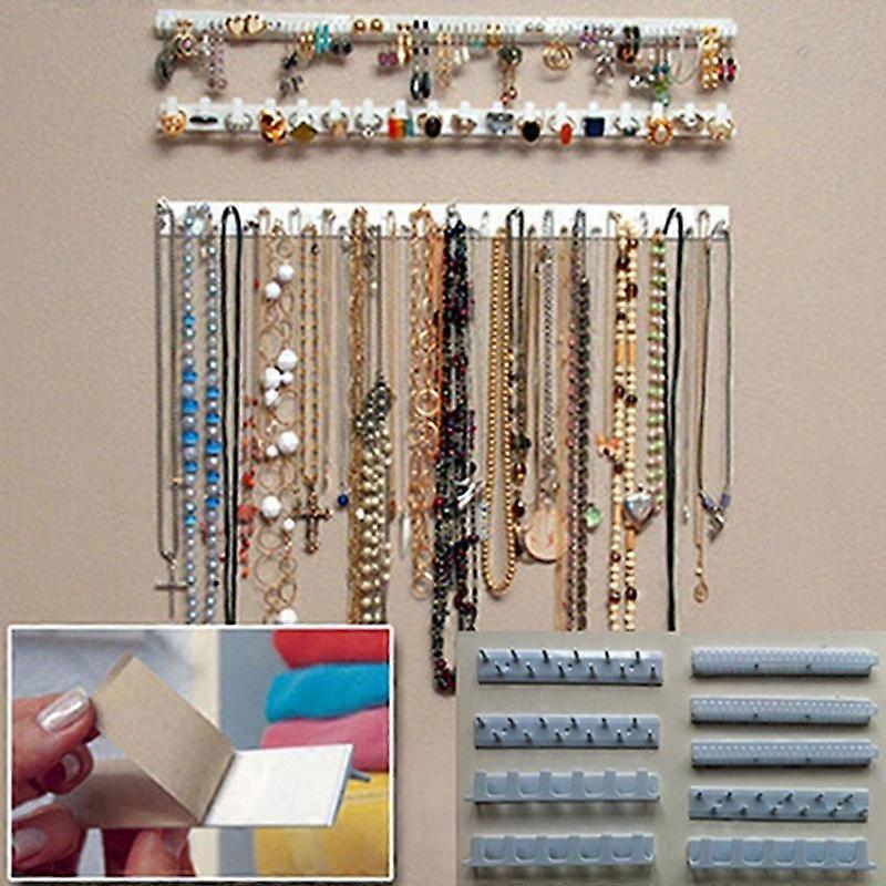 Superway Adhesive Wall Mount Jewelry Hooks Holder Storage Set Display