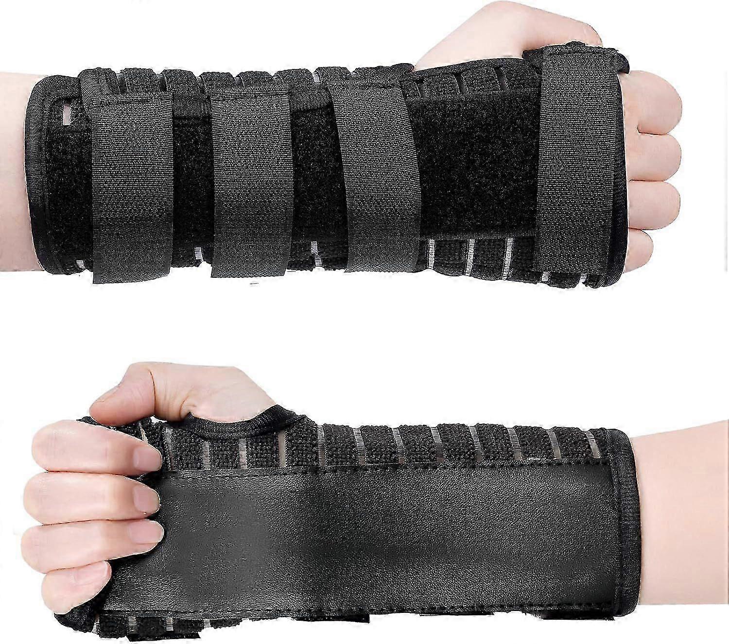 Breathable Wrist Support Brace Splint, Adjustable Wrist Support Splint Brace with Metal Splint, Ideal for Carpal Tunnel, Sprains, and Tendonitis