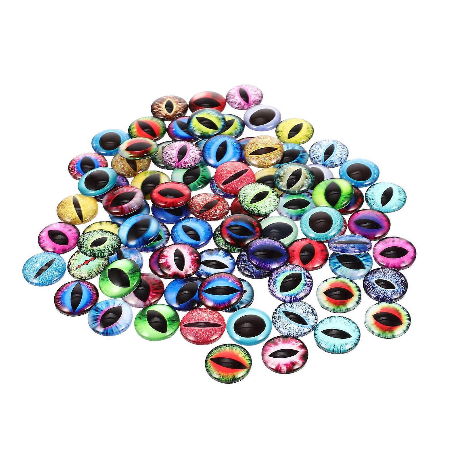 100pcs Assorted Eyes for DIY Crafts with 3D Effects Round Shape