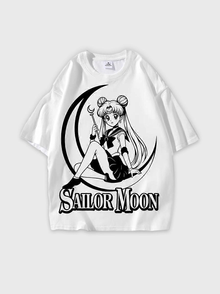 T-shirt round neck Role Pattern loose short sleeve P2845