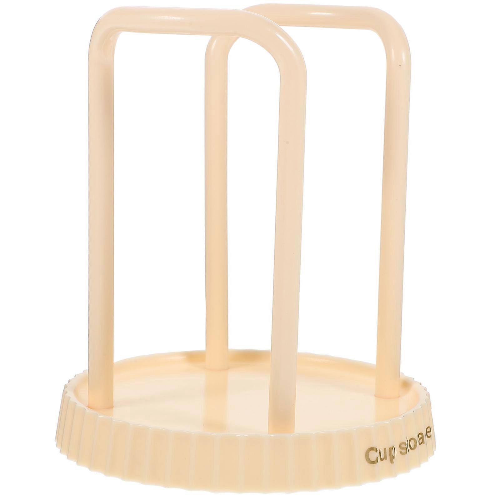 White ABS Cup Holder for Home Use Versatile Disposable Paper Cup Organizer 7.87x3.94x6.69 Inches