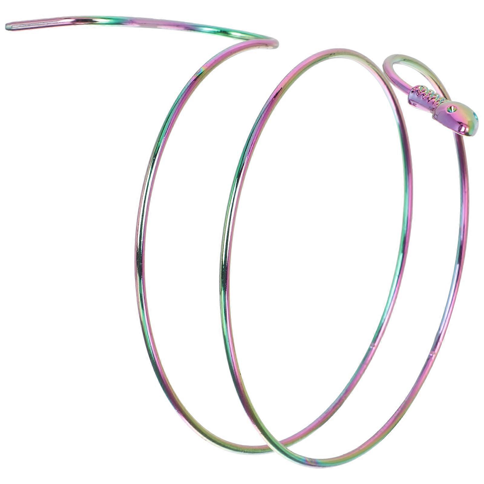 צמיד נחש פאנק גודל מתכוונן אביזר מסוגנן עמיד לנשים מסיבת יום הולדת 4.32X3.42X3.42 אינץ' 1 סט