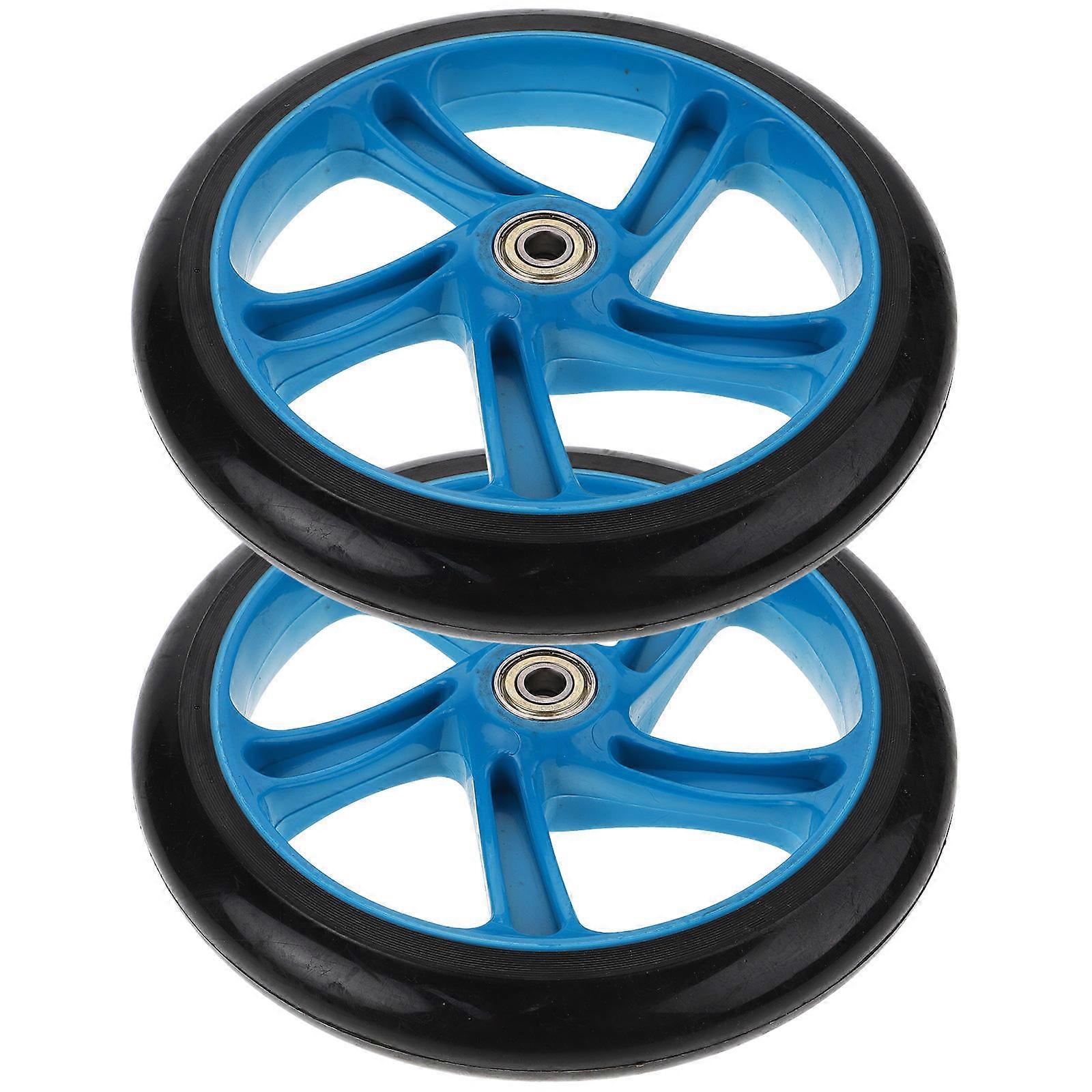 2pcs Practical Skateboard Wheels with High Elasticity PU Material Heavy Duty Replacement for Scooters