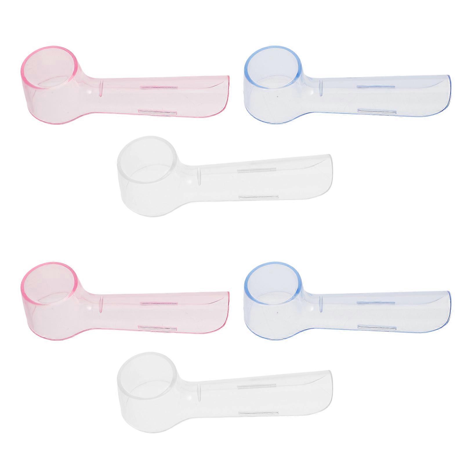Toothbrush Protector Toothbrush Head Covers for Oral Use 6Pcs Multi Color ABS