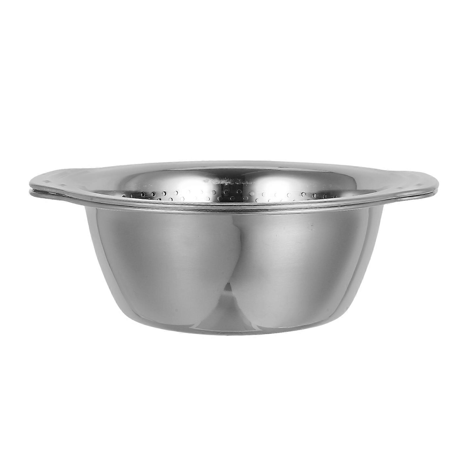 Vegetable Wash Basket Double Layer Kitchen Strainer Round Stackable Design 22.50X20.00X7.30Cm 2Pcs