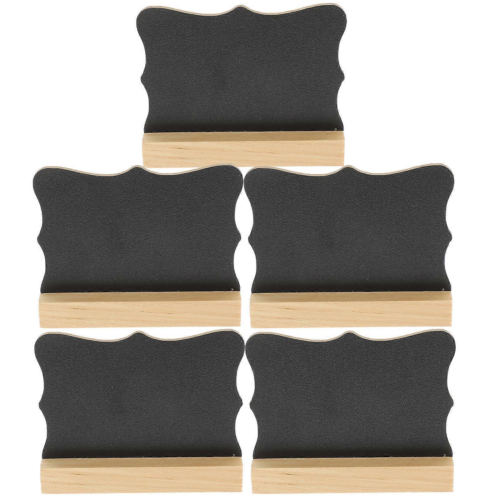 Wooden Double-sided Chalkboard Mini Blackboards for Writing Use with Smooth Edges 5 Pieces
