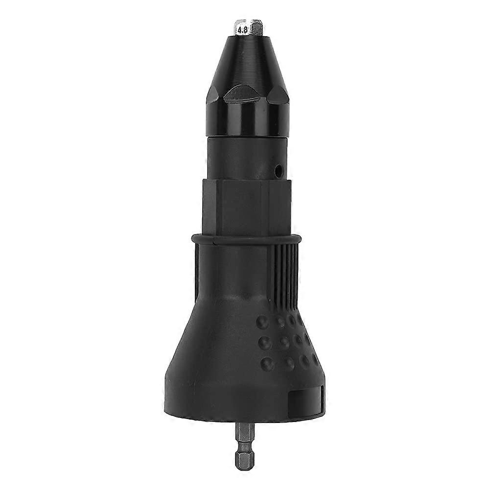 strength rivet drill adapter for efficient rivet nut installation in workpieces (Black)