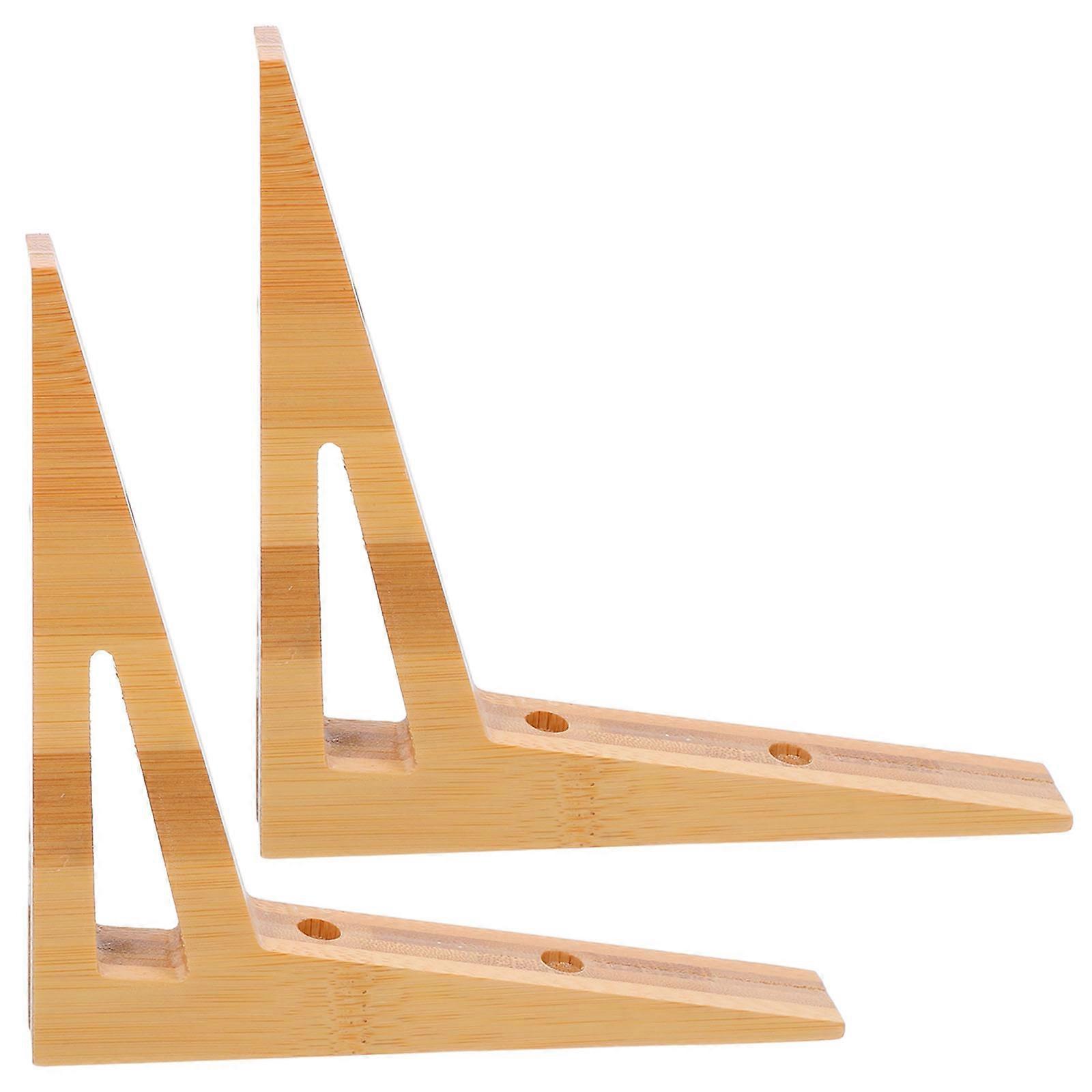 Floating Shelf Support Wooden Wall Frame Diy Triangle Bracket Easy Installation Versatile Shelf Design 2Pcs