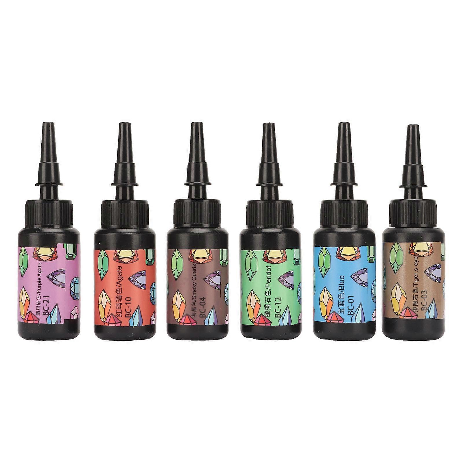 12Pcs UV Resin Assorted Colors Quick Curing Vivid Color Widely Used UV Epoxy Resin for DIY Jewelry Making 