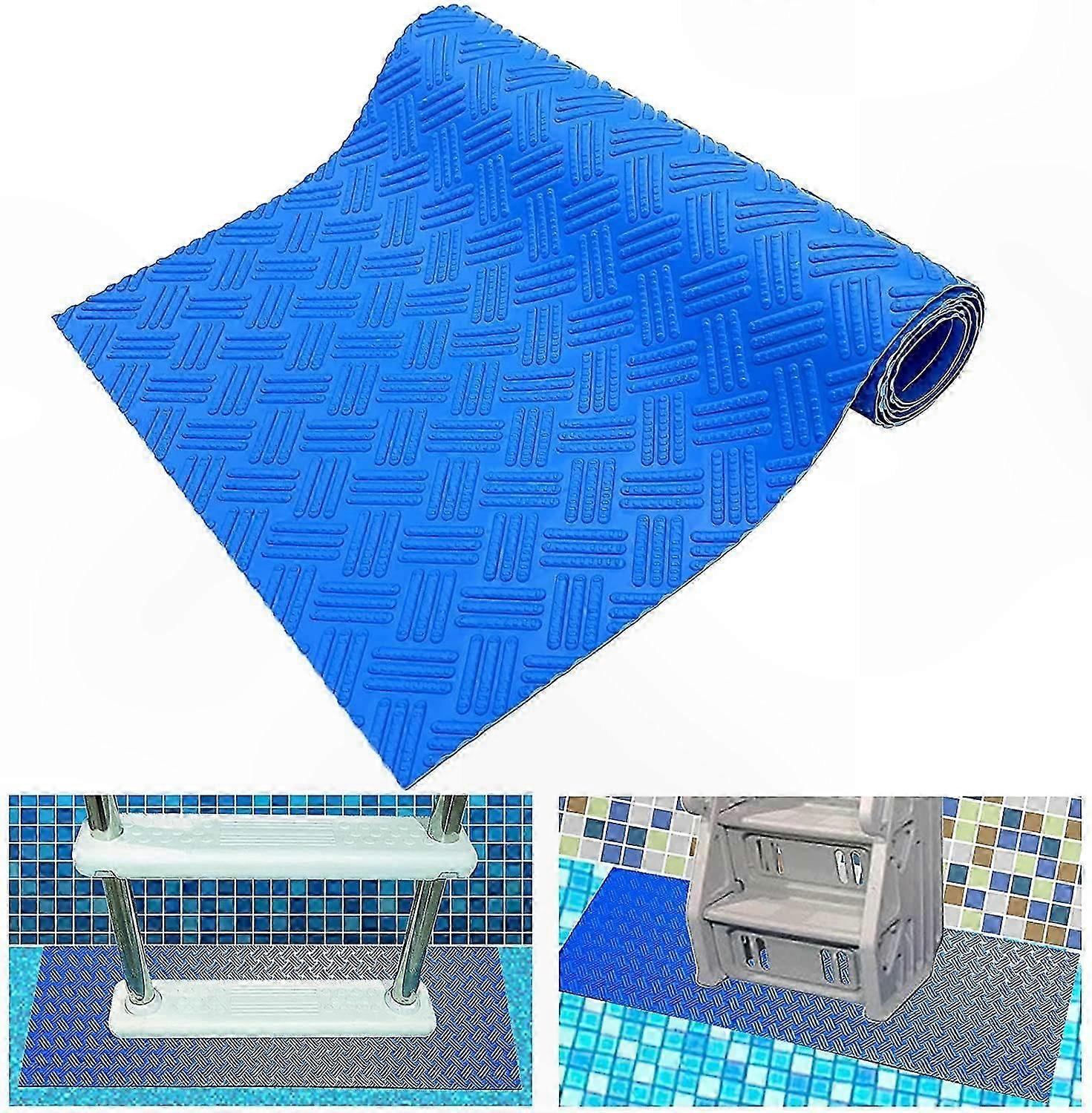 Non-Slip Pool Stair Mat, 2390cm Anti-Slip Step Mat for Pool Ladders and Bathrooms