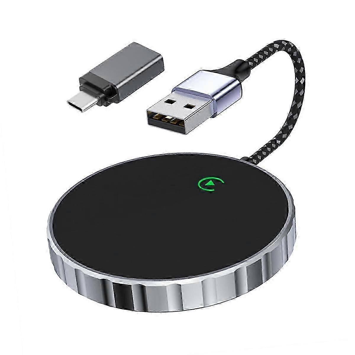 Wireless Carplay Adapter, Plug & Play Wireless Dongle for Converting Wired CarPlay to Wireless