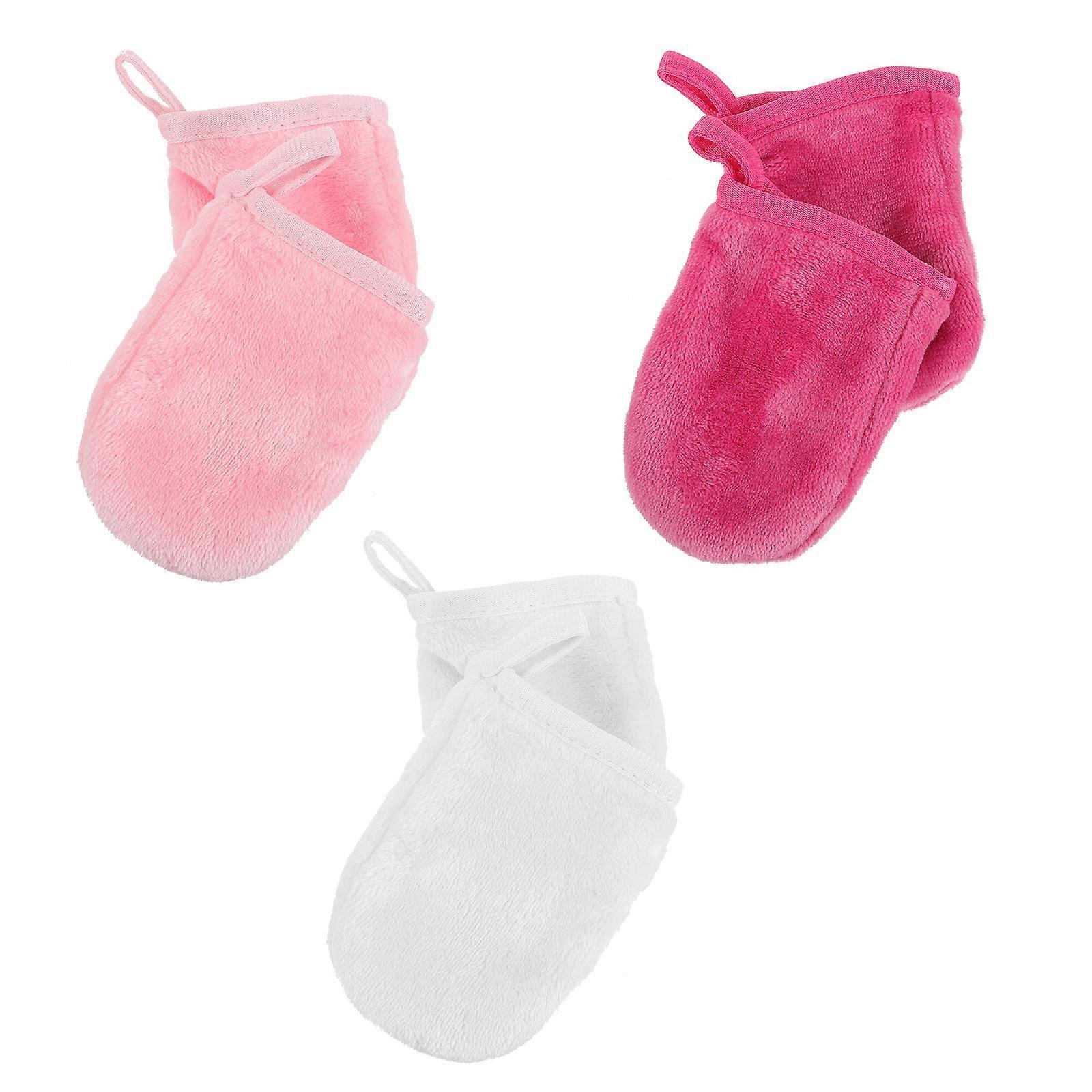 Face Wash Cloths Makeup Facial Cleaning Gloves Simple Design 6Pcs
