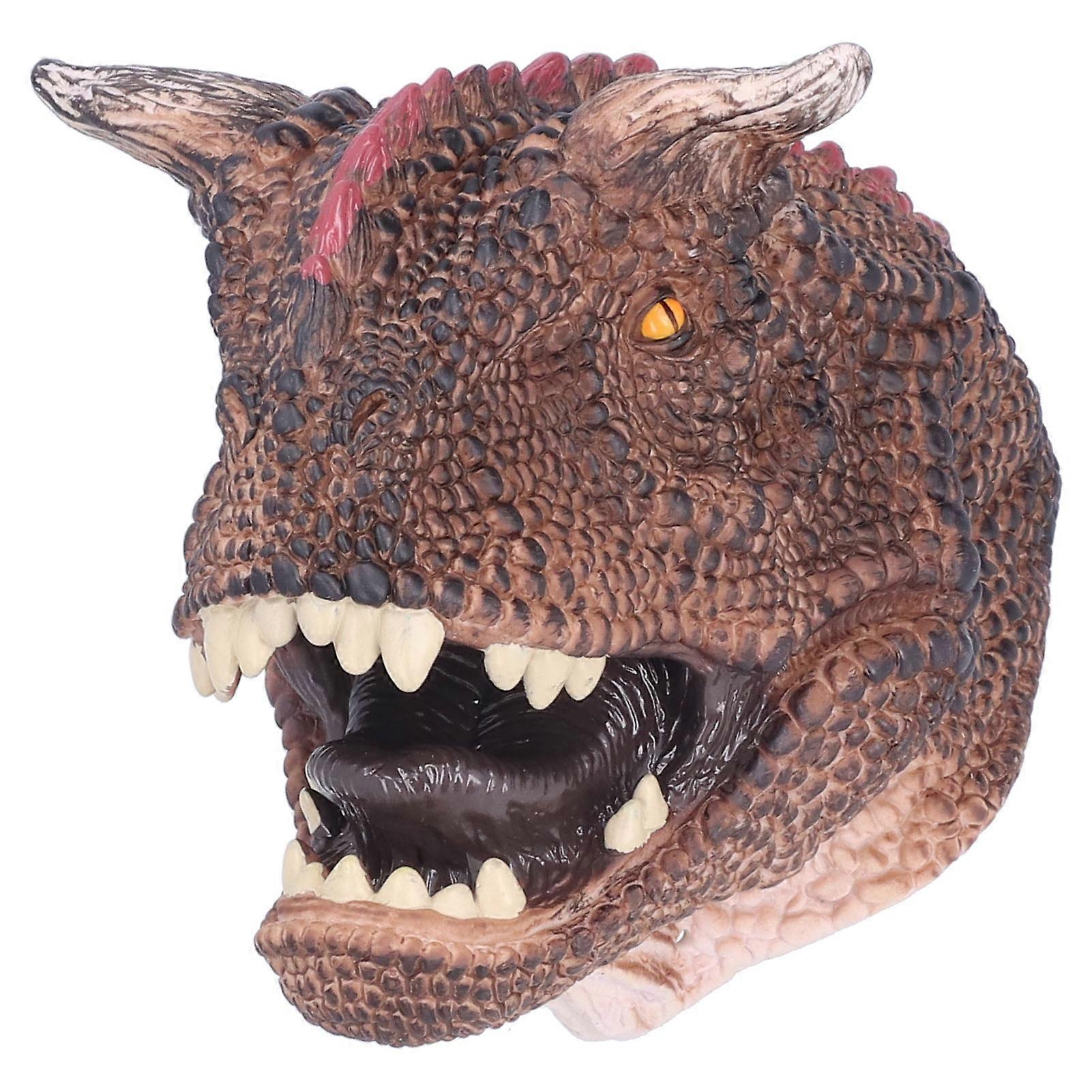 Children Lifelike Water Paint Carnotaurus Hand Puppets Hand Painted Dinosaur Toys