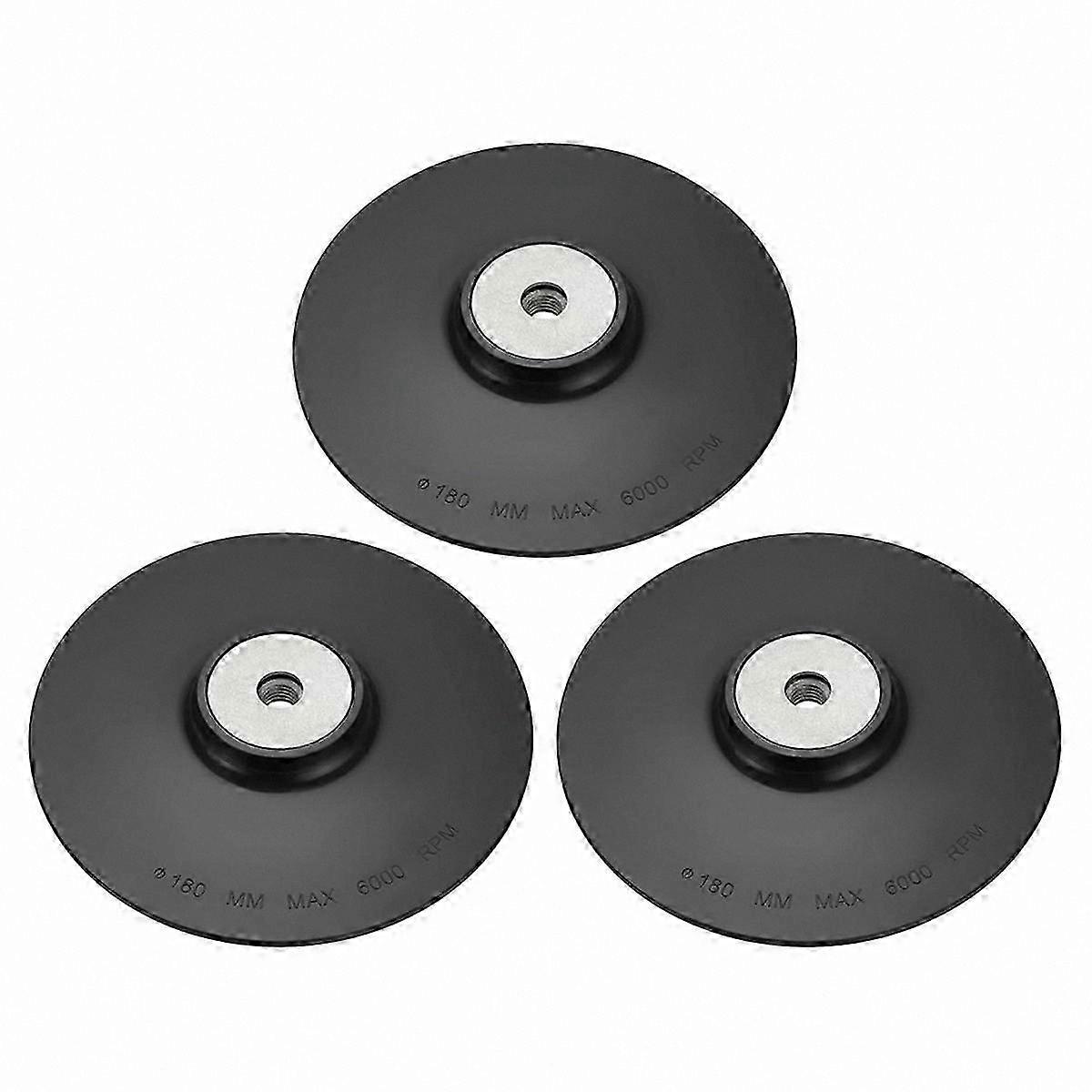 3-Pack 180mm Abrasive Disc Backing Pads for Angle Grinders