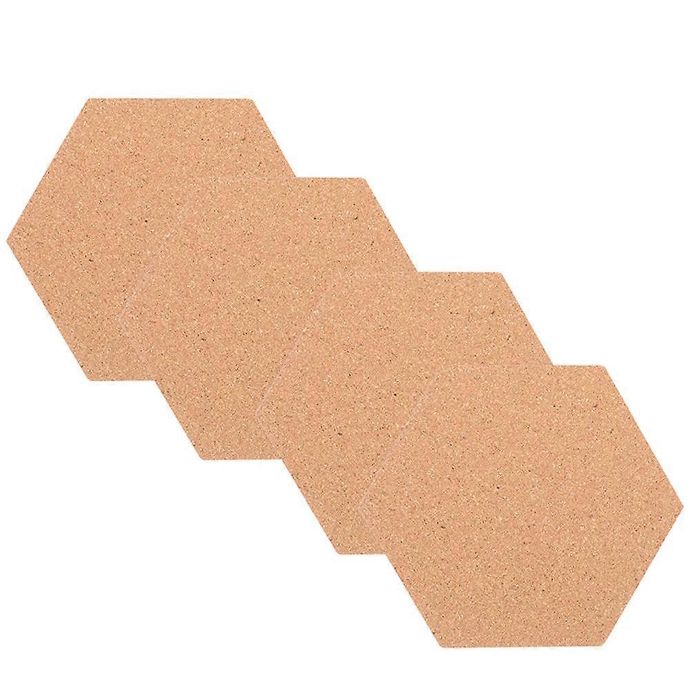 Hexagon Cork Board For Walls 4Pcs Stylish Look Suitable For Home Decor And Office Supplies 30X20CM Message Display