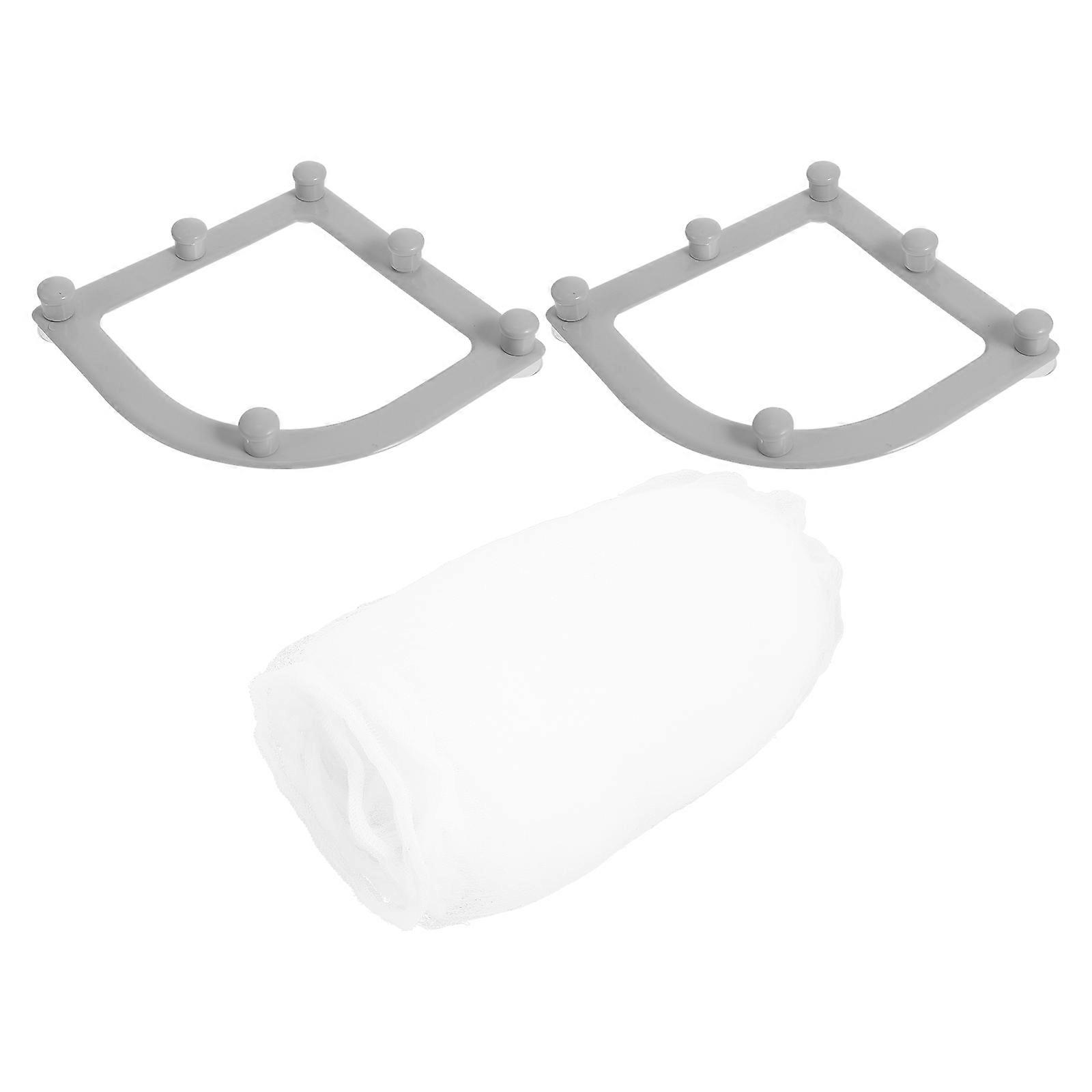 Kitchen Filter Bag with Fine Mesh Hole for Use in Grey PP Material 62 Pieces