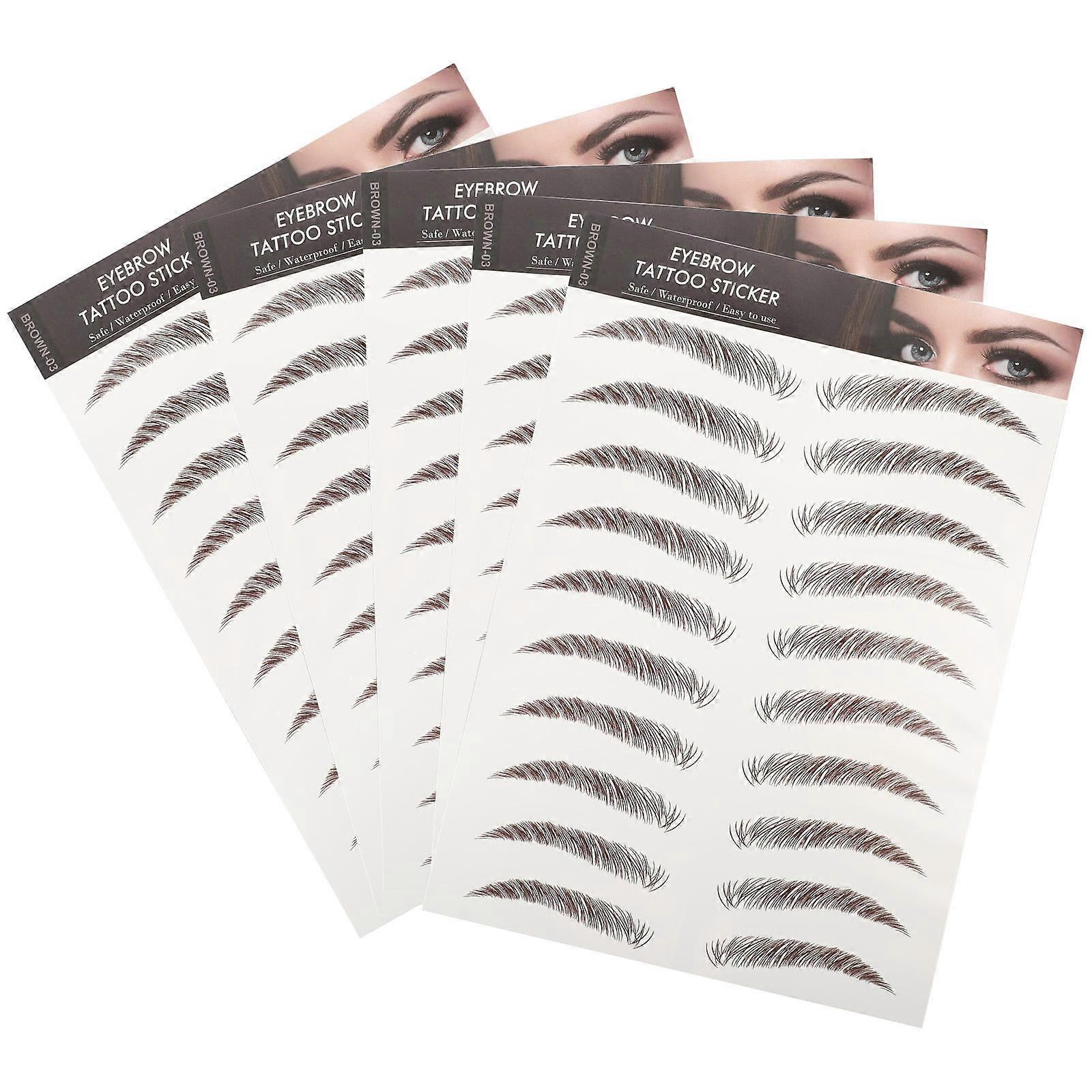 3D Eyebrow Stickers, Tattoo Solution for Thicker Brows, Gentle on Skin