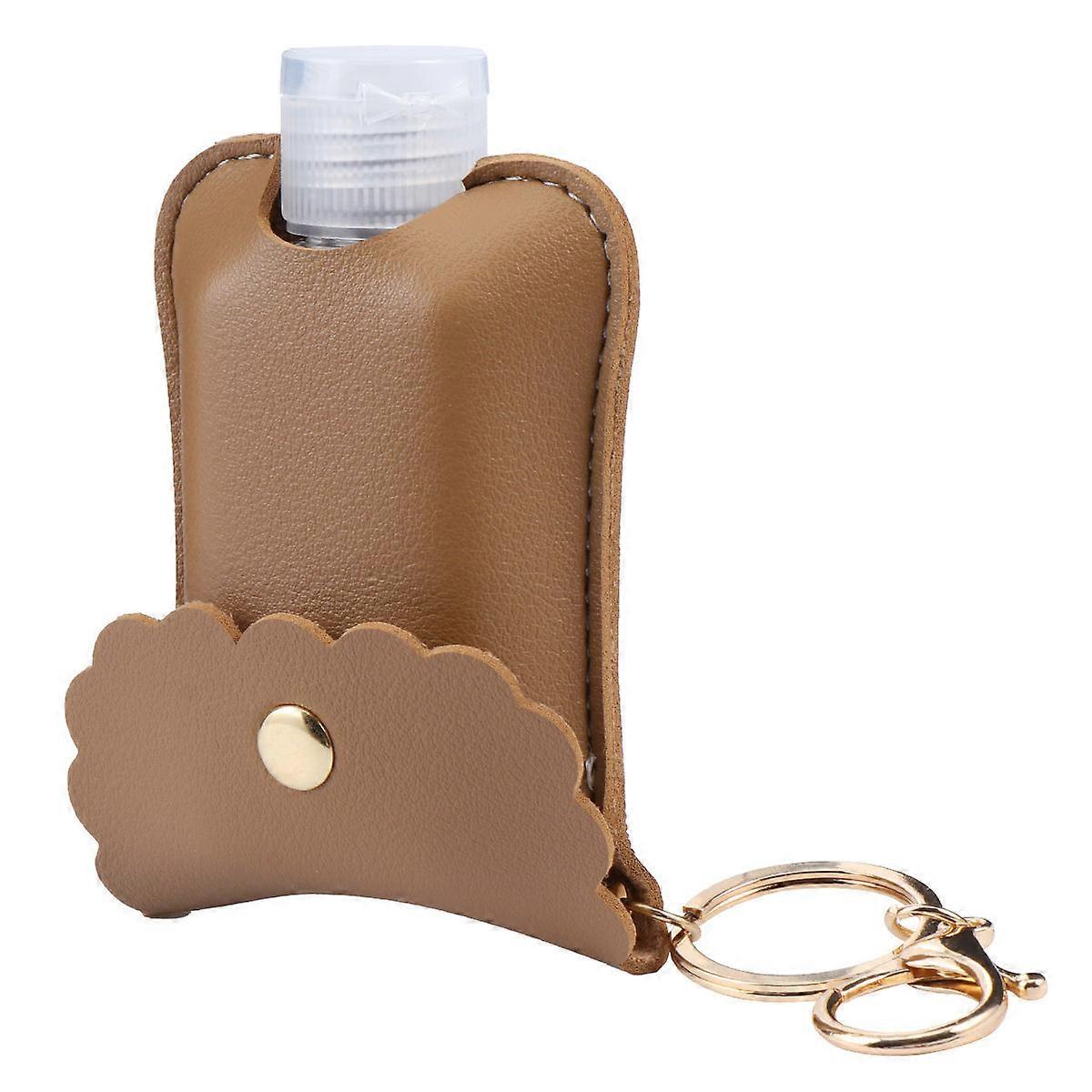 Portable Bottle Cover with Keychain Pendant for Decoration Brown Lightweight 1Pc