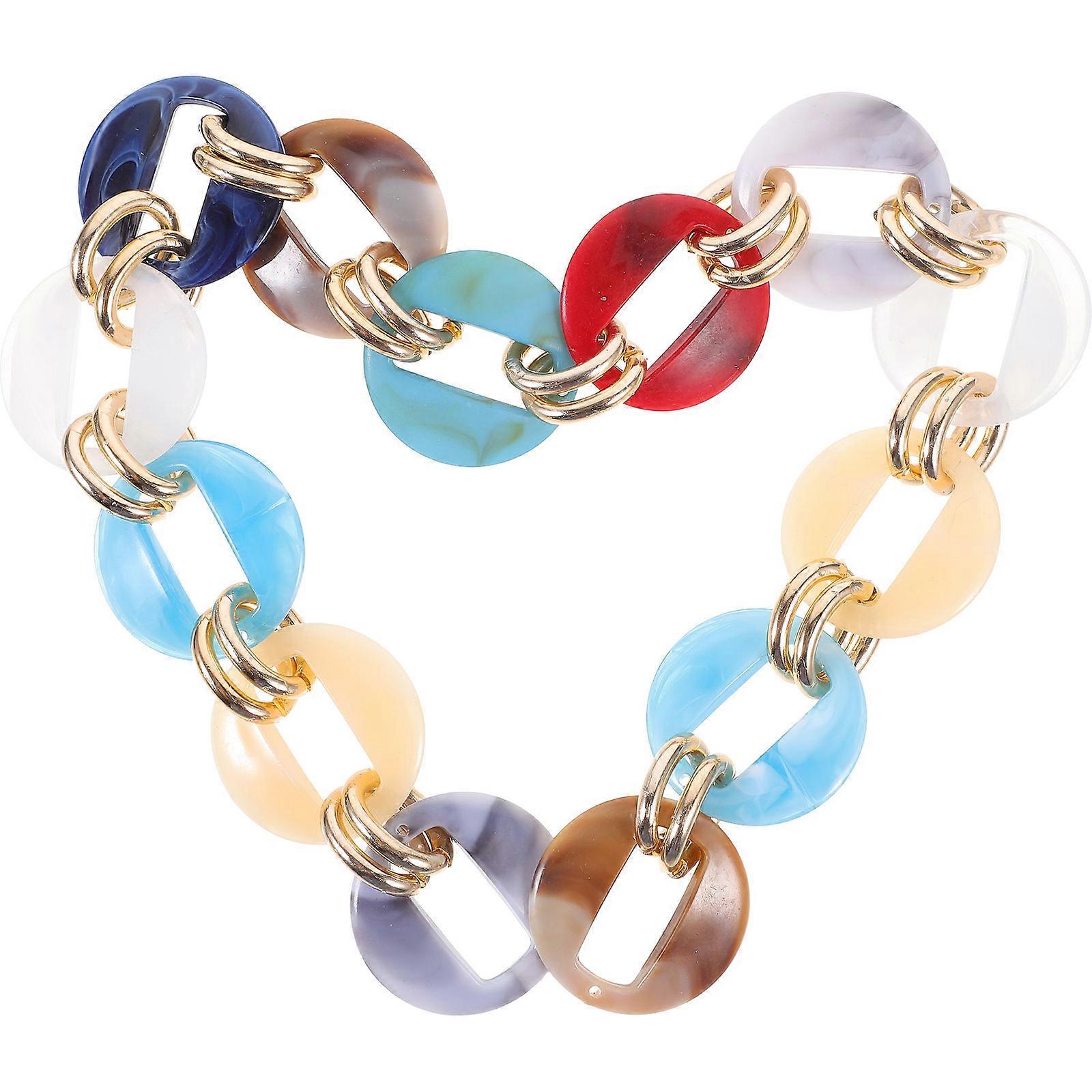 Detachable Plastic Chain Strap for Bags Assorted Color Practical and Fashionable Decor 70 Characters