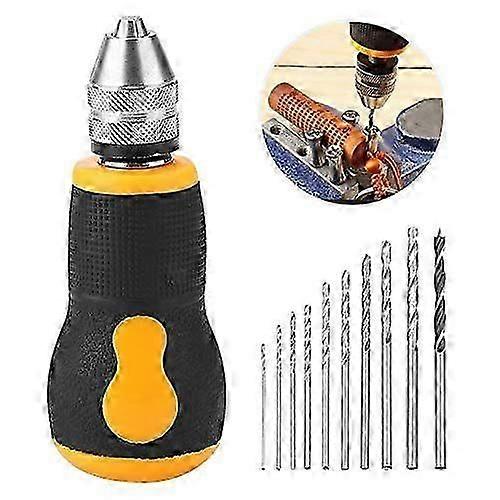 2025 Latest Model Micro Mini Hand Drill Tool, Portable Tool Small Hand Drill Set and 10pcs