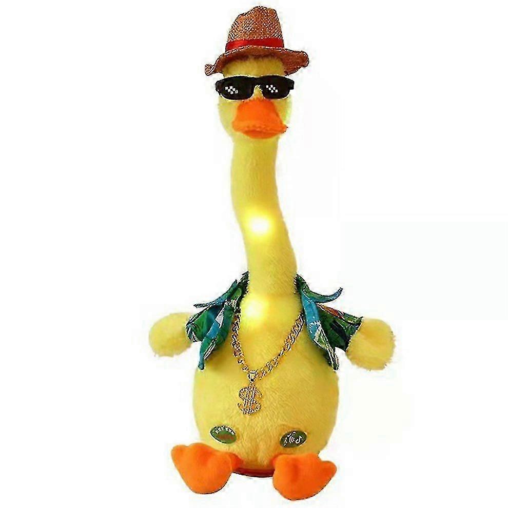 Dancing Singing Duck Plush Interactive Toy Recording Lighting Stuffed Toys With 120 Songs
