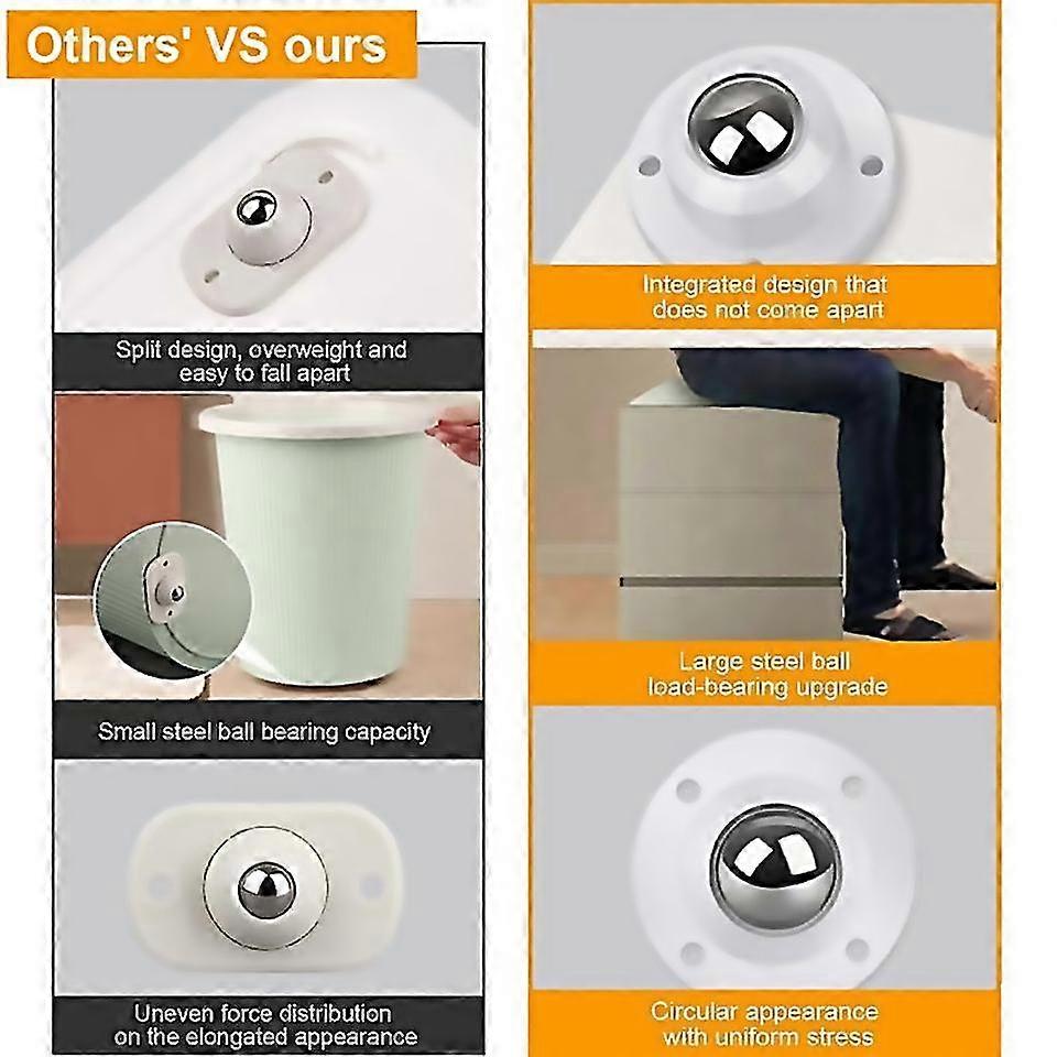 For 12pcs Caster Wheels For Small Appliances Self Adhesive Caster Wheels