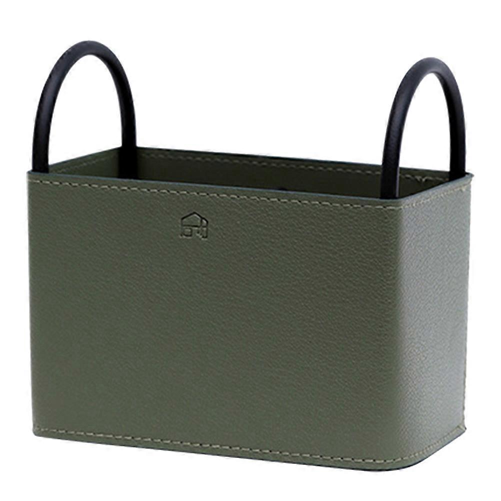 1pc Portable PU Basket for Home Desktop Sundries Sorting and Storage Container