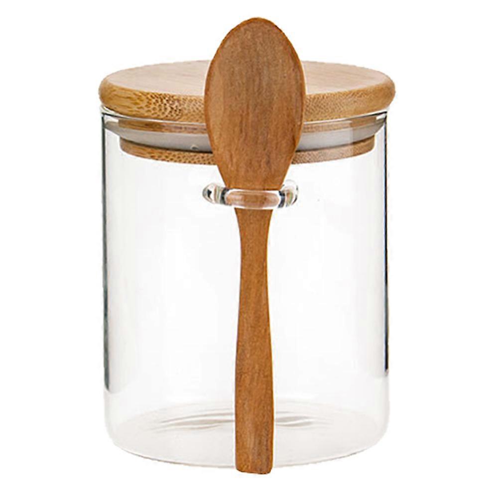 Glass Canisters With Airtight Lids 1 Set Kitchen Storage Jar 12.8x8.5cm Transparent Appearance Sealing 1Set