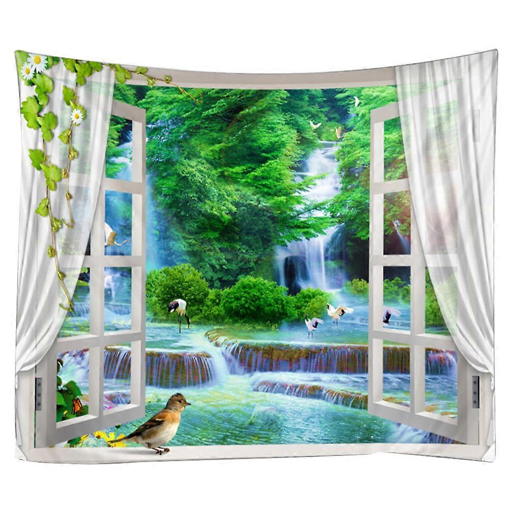 Window Nature Tapestry 150x130cm Perfect Photo Prop For Children's Day Celebrations With Vibrant Colors 1Pack
