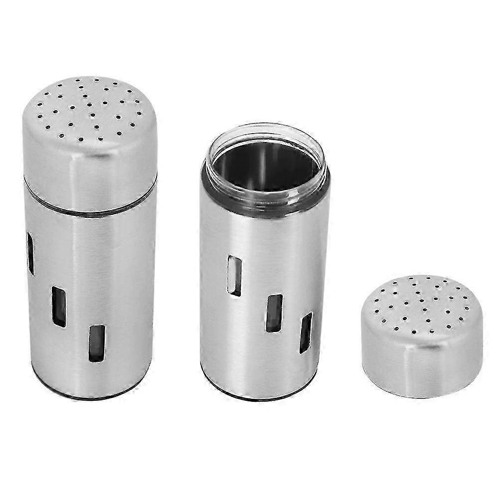 Stainless Steel Spice & Condiment Bottle Organizer Canister - Kitchen Seasoning Jar with Small Holes for Easy Dispensing