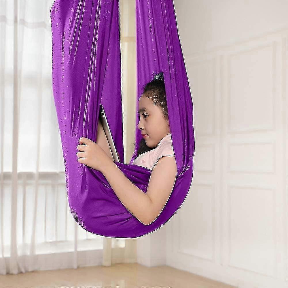 Children's Swinging Hammock - Ideal for ADHD, Asperger's, Autism - Indoor Elastic Cuddle Sensory Swing