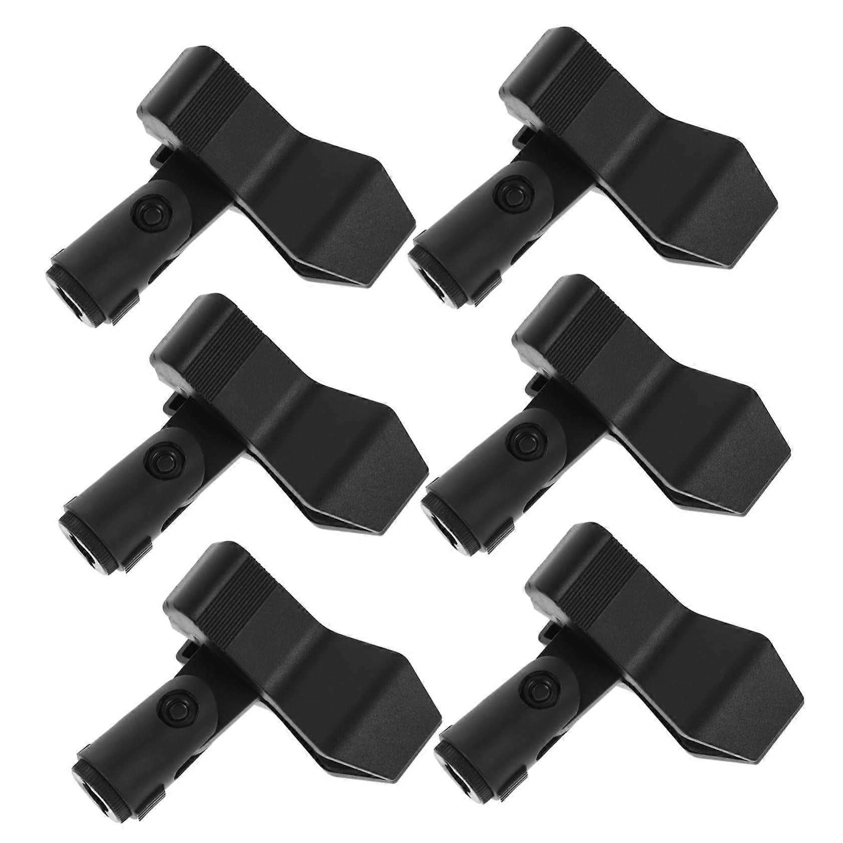 6 Pieces Microphone Clips Adjustable Lightweight Mounts for Secure Attachment in School Office and Theater