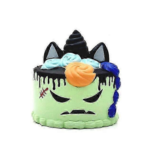 Süper Büyük Jumbo Sevimli Cadılar Bayramı Unicorn Kek Squishy Yavaş Yükselen Kokulu Sıkmak Oyuncak 10cm
