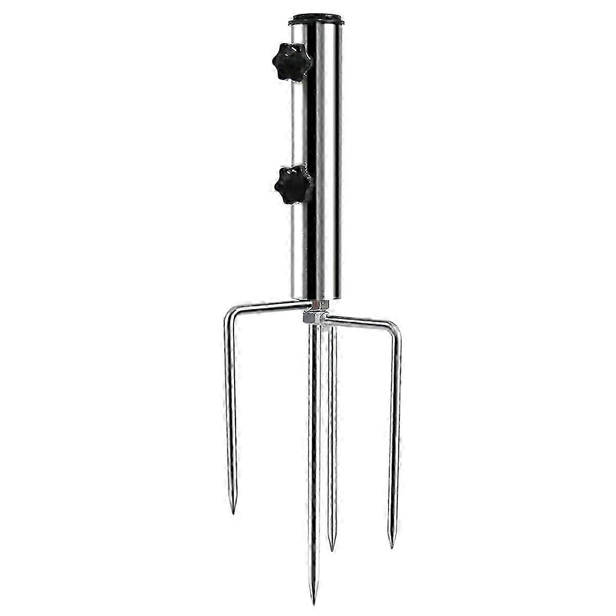 Parasol Base with Lawn Spike Ground Spike Parasol with 4 Pegs Beach Parasol Base for Sand,Removable for Garden