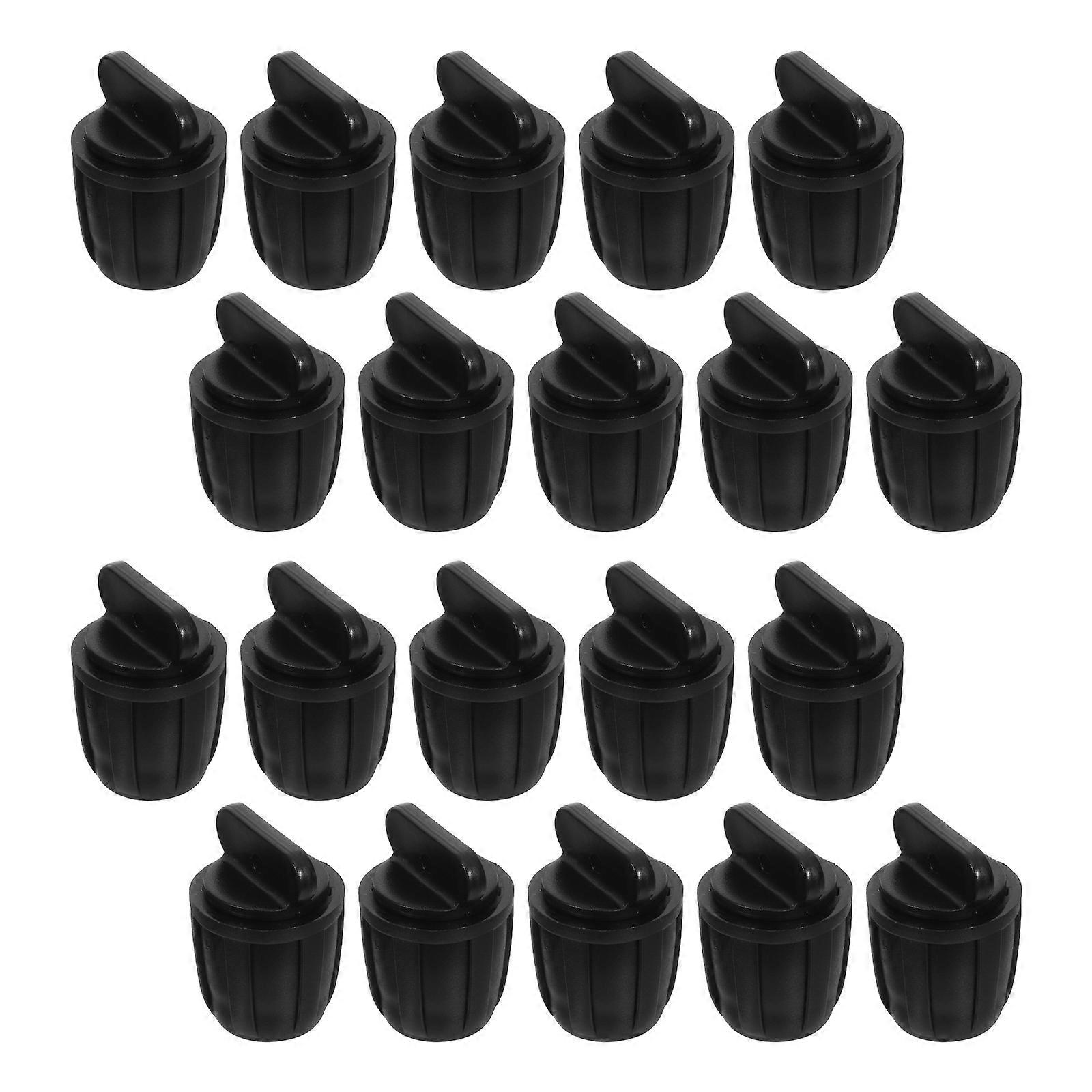 20 Pieces Black POM Plugs for Pipe Use with Tight Fit and Easy Installation 8/11