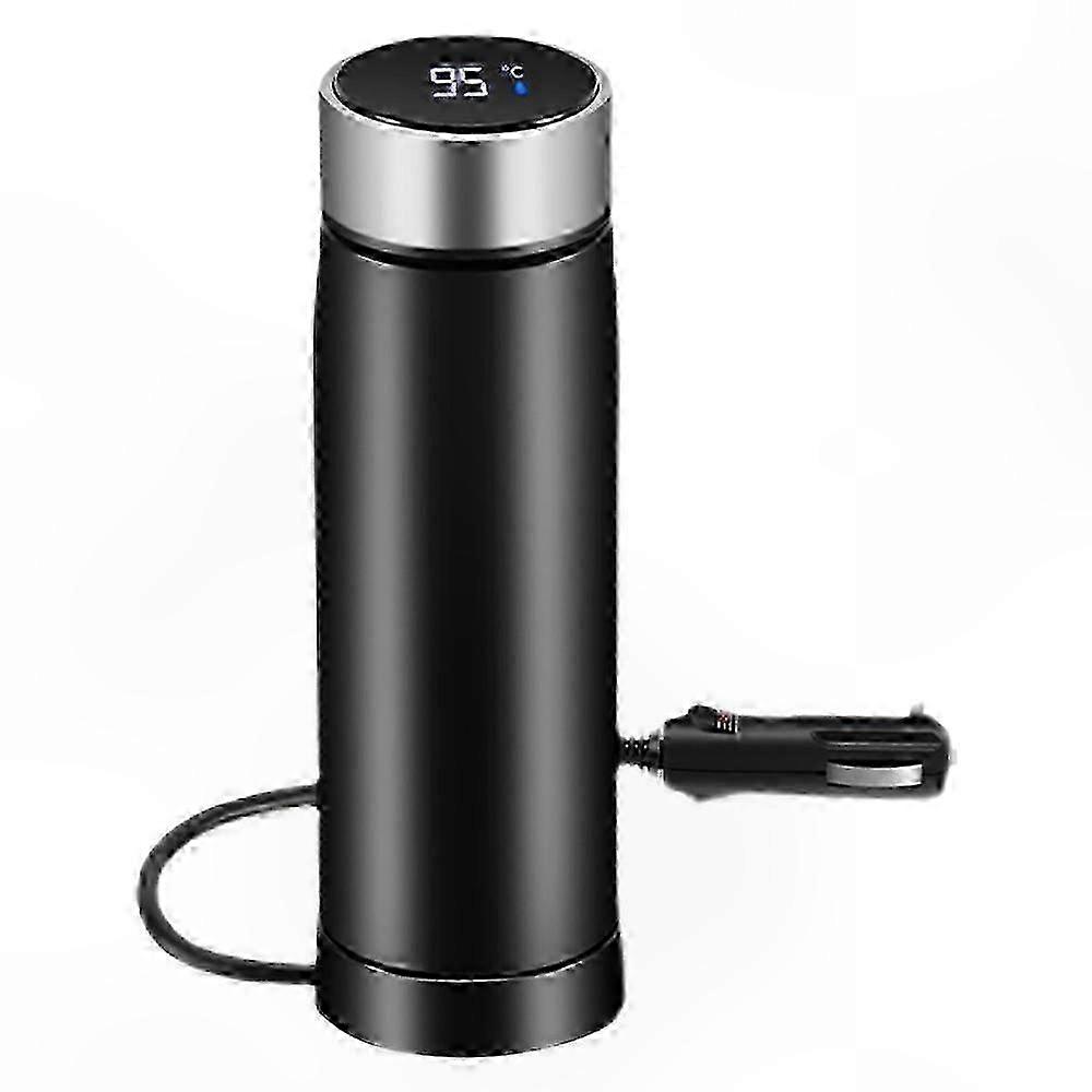 Portable Electric Kettle with LED Temperature Display for Travel and Home Use Heat Retention Mug