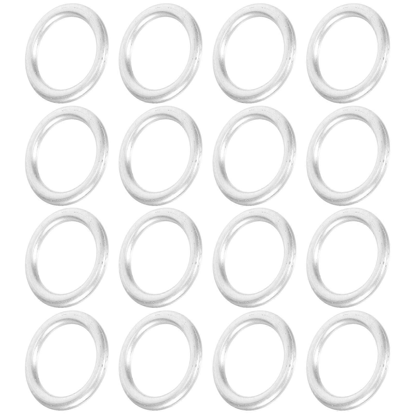 20Pcs Oil Plug Washer Set for Cars and Motorcycles Made of Silver for Engine Oil Drain and Sealing Applications