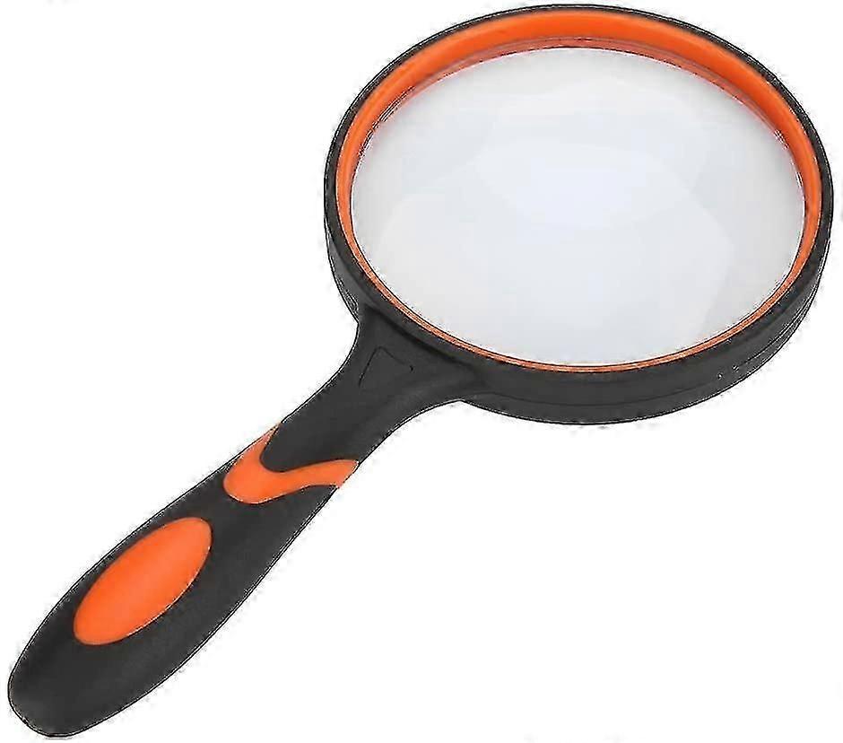 100mm Magnifier With Rubber Grip Magnifier For Reading Insects, 6x High-definition Optical Lens