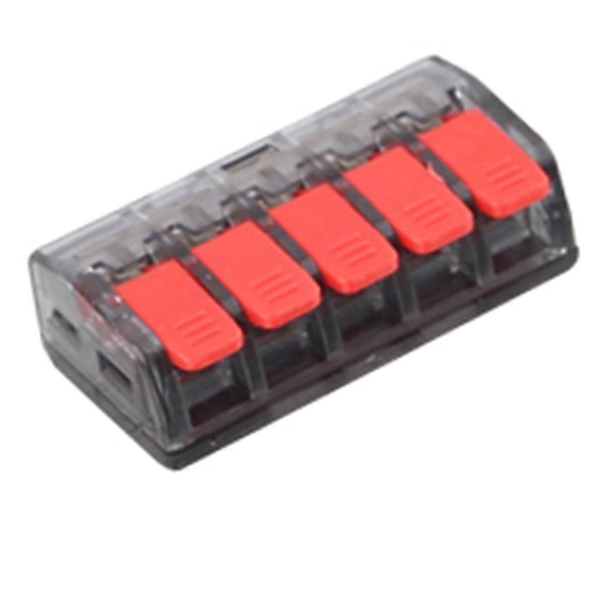 CMK63 Lever Wire Quick Connectors Clamp Electrical Cable Home Assortment Terminal Block 0.08-4mm 32A 1 in 4 Out