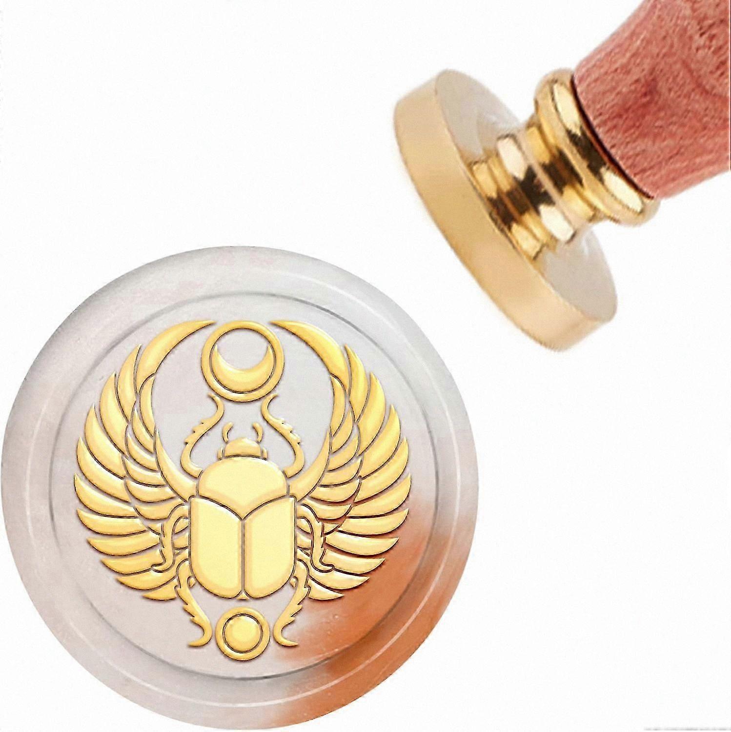 Vintage Wax Seal Stamp with Removable Brass Head and Wooden Handle for Envelope Decoration, Ideal for Wedding Invitations and Crafts Projects