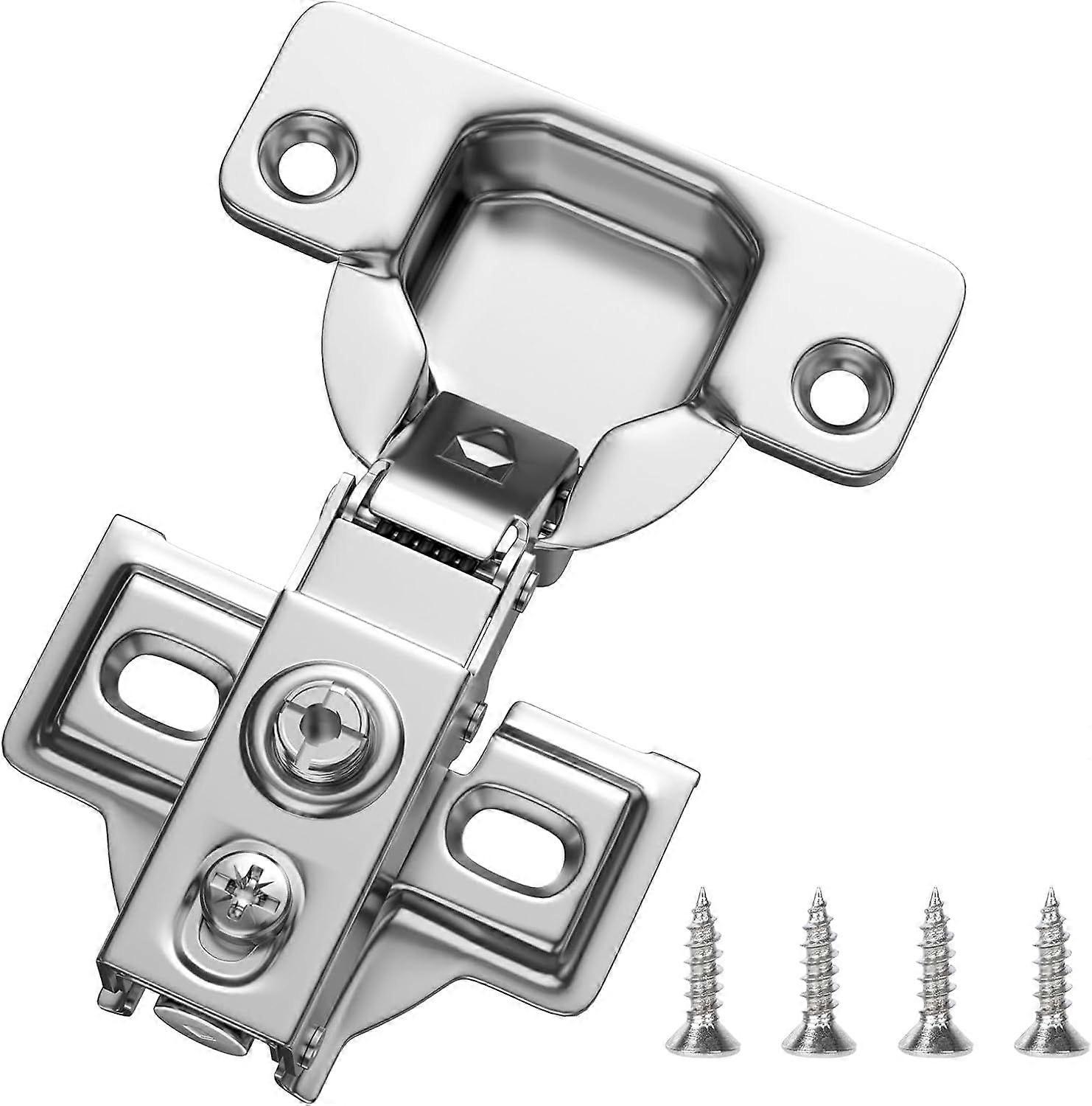 2 Pack Kitchen Cabinet Hinges, 1/2"" Overlay Soft Close Cabinet Hinges, 100