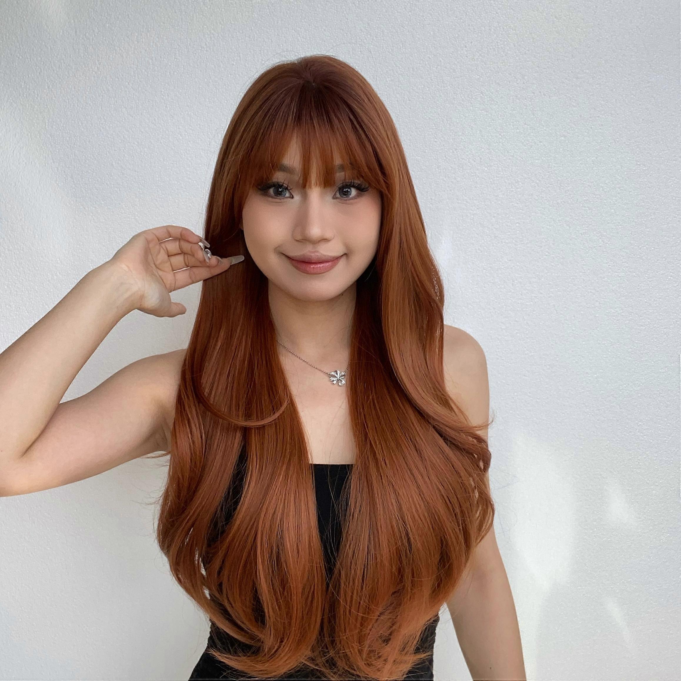 Ginger Machine-Made Synthetic Wig for Daily Wear – Heat-Resistant, Natural-Looking, Easy-to-Wear Hairstyle
