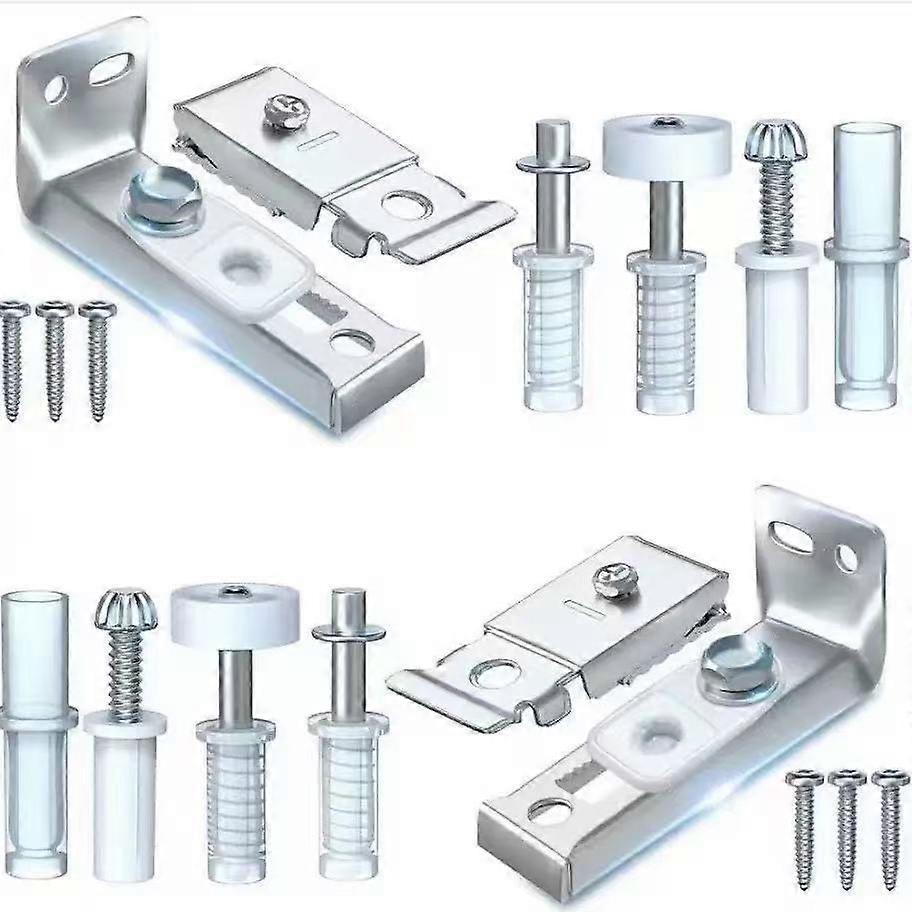 Bi-Fold Door Hardware Repair Kit - 2 Pieces Replacement for Bi-Fold Sliding Closet Doors Includes Top & Bottom Bracket, 3/8" Pivot, Gu Wheel